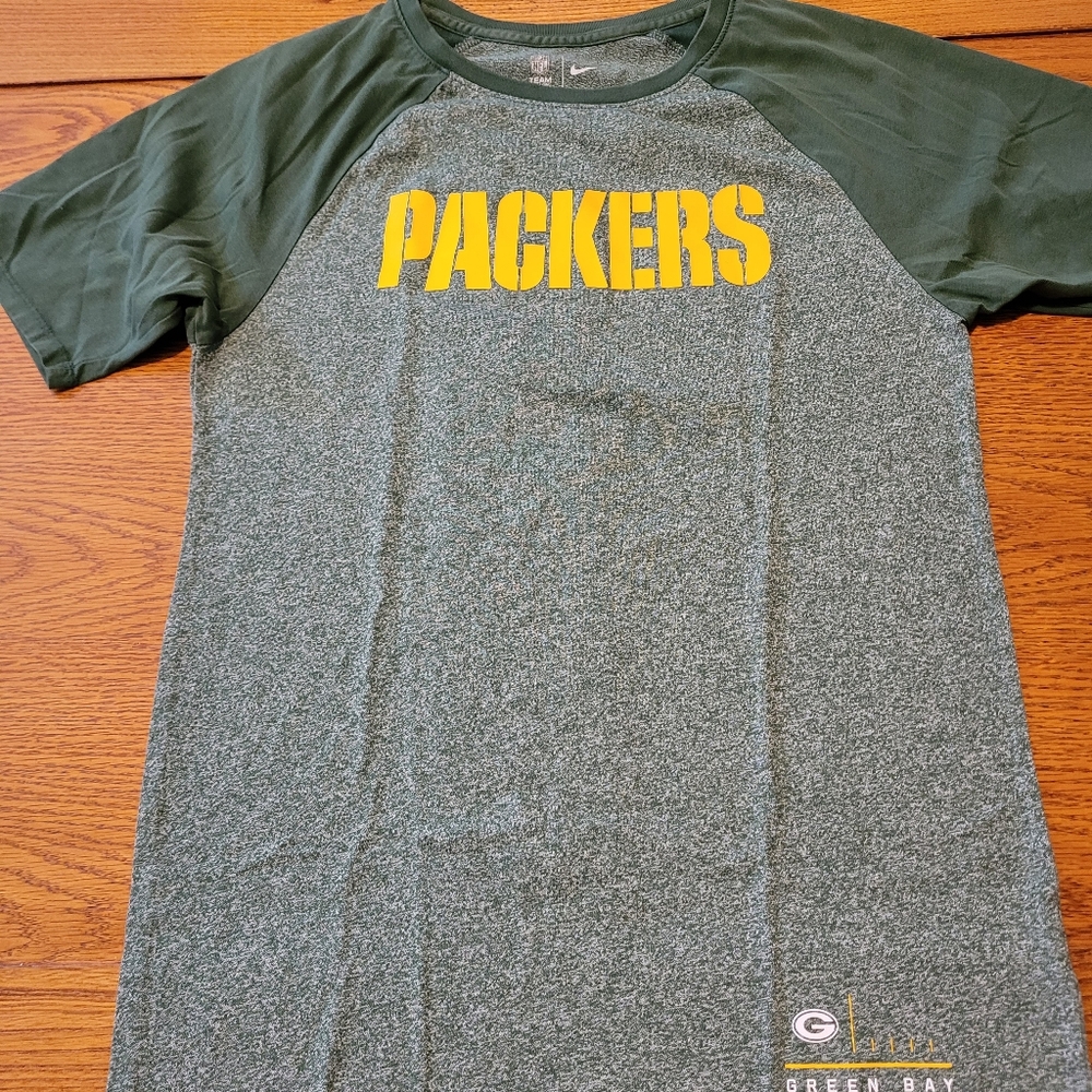 Nike Packers Green and Yellow T-Shirt